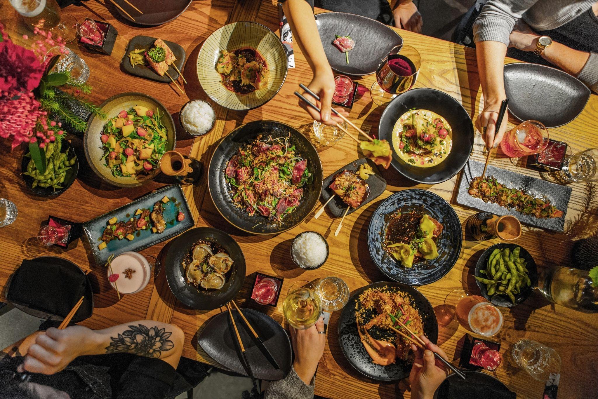 Museum Apartment Hotel, Independent Collection By Evt Wellington Bagian luar foto A selection of dishes at a restaurant in Hong Kong